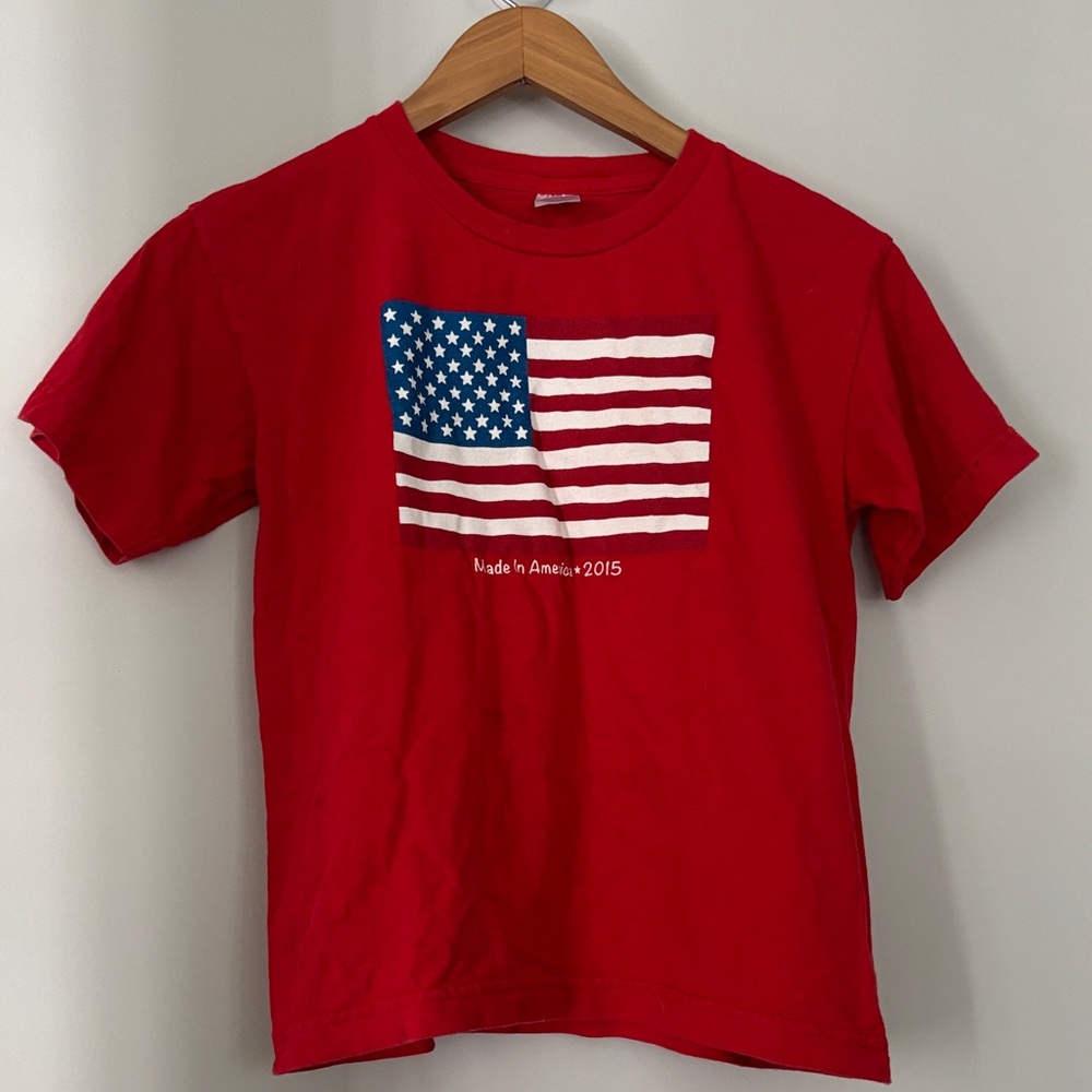 Made In America 2015 Patriotic Tee Shirt Sz L (10-12)